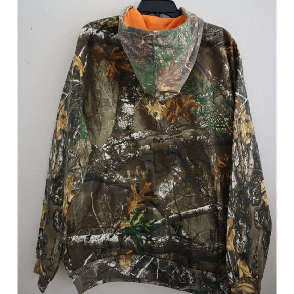 Staghorn STF65862 Men's Sz M Real Tree Edge Camo Logo Fleece Hoodie Sweatshirt - Picture 2 of 6